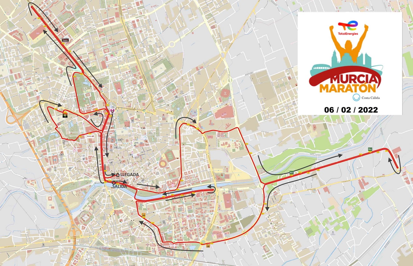 Recorrido Maraton Murcia 2022