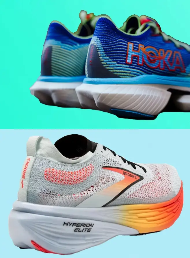 Hoka Cielo X1 vs Brooks Hyperion Elite 4 back