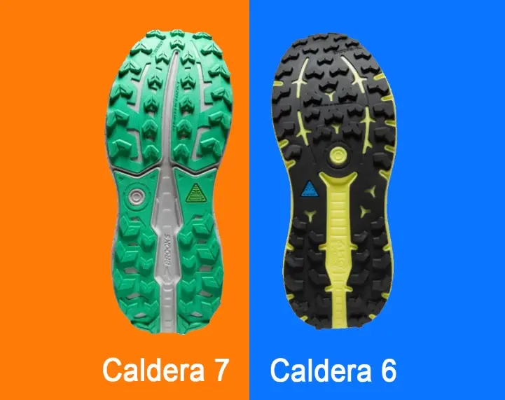 Brooks Caldera 7 Vs Brooks Caldera 6 comparativa suela