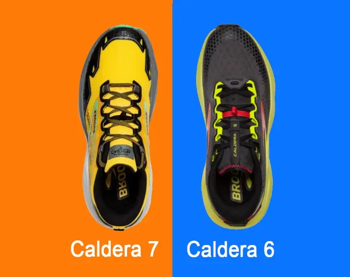 Brooks Caldera 7 Vs Brooks Caldera 6 comparativa Upper